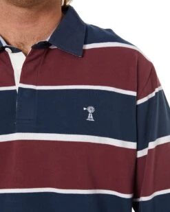 Rugby Jersey - Maroon/Navy/White -Cheap Bisley || CATerpillar || UNIT Store pilbara rmpc081 mnw 5