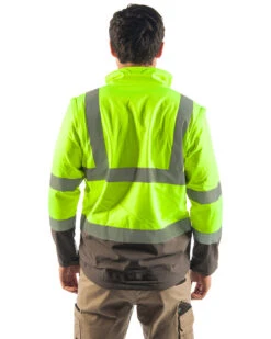 Landy Softshell Hi Vis Jacket - Yellow/Charcoal 8 Landy Softshell Hi Vis Jacket - Yellow/Charcoal -Cheap Bisley || CATerpillar || UNIT Store rainbird 8430 landy softshell jacket yellow navy back 1