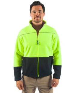 LUMBER Hi Vis Jacket - Yellow/Navy