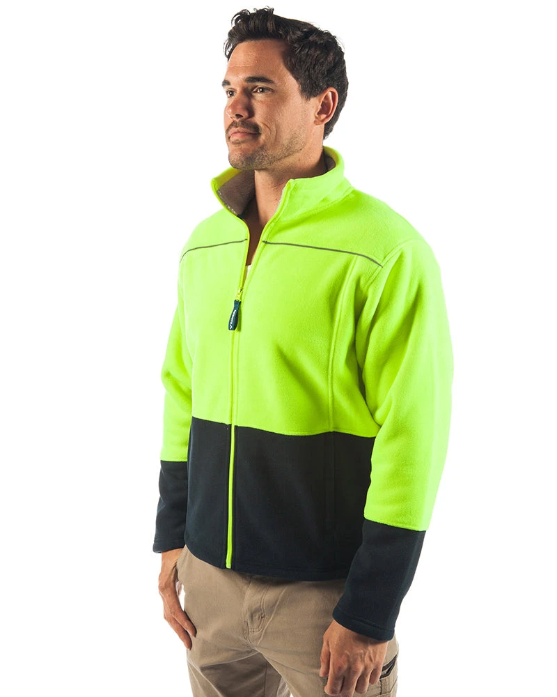 LUMBER Hi Vis Jacket - Yellow/Navy 4 LUMBER Hi Vis Jacket - Yellow/Navy - Image 2