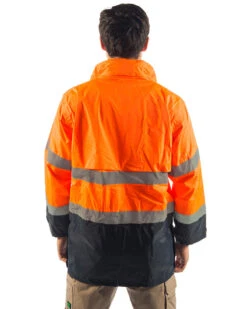 Northern Hi Vis Jacket - Orange/Navy -Cheap Bisley || CATerpillar || UNIT Store rainbird 8577 northern jacket orange navy back