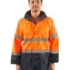 Northern Hi Vis Jacket - Orange/Navy -Cheap Bisley || CATerpillar || UNIT Store rainbird 8577 northern jacket orange navy front
