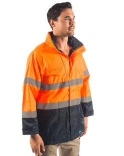 Northern Hi Vis Jacket - Orange/Navy -Cheap Bisley || CATerpillar || UNIT Store rainbird 8577 northern jacket orange navy right