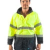 Northern Hi Vis Jacket - Yellow/Navy 2 Northern Hi Vis Jacket - Yellow/Navy -Cheap Bisley || CATerpillar || UNIT Store rainbird 8577 northern jacket yellow navy front