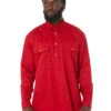 Closed Front Cotton Twill Shirt LS - Red -Cheap Bisley || CATerpillar || UNIT Store ritemate rm200cf red 1