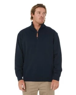 Classic Zipper Fleece Pullover - French Navy