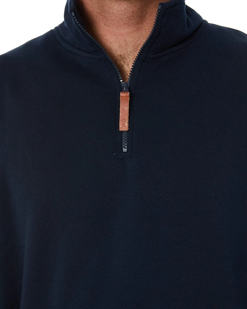 Classic Zipper Fleece Pullover - French Navy 7 Classic Zipper Fleece Pullover - French Navy - Image 5