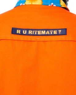 Light Weight Open Front LS Vented Two Tone Shirt - Orange/Hibiscus -Cheap Bisley || CATerpillar || UNIT Store ritemate rmru02 orange hibiscus 6