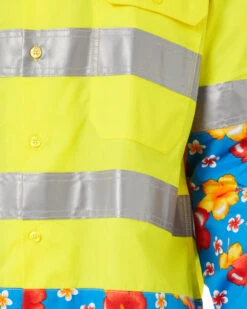 Light Weight Open Front LS Vented Two Tone Taped Shirt - Yellow/Hibiscus 12 Light Weight Open Front LS Vented Two Tone Taped Shirt - Yellow/Hibiscus -Cheap Bisley || CATerpillar || UNIT Store ritemate rmru02r yellow hibiscus 5