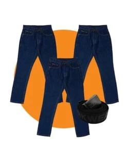 Bisley Tradies Rough Rider Denim Jean Value Pack - Blue