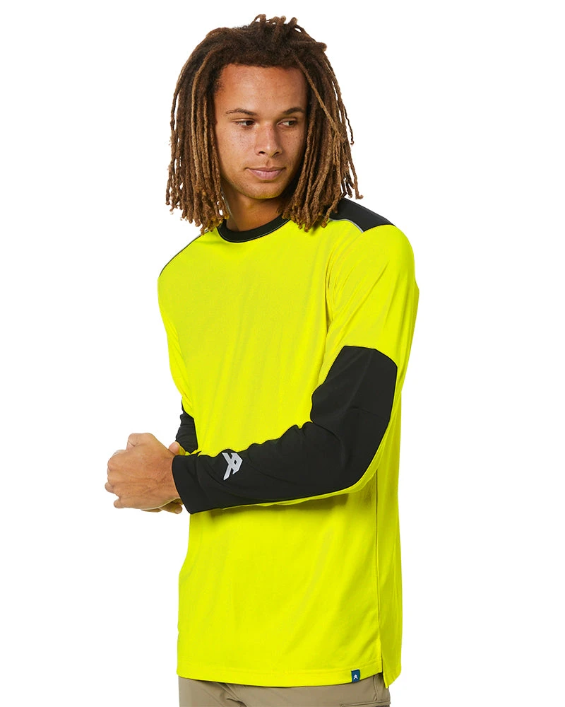 Performance LS Tee Hi Vis - Yellow 6 Performance LS Tee Hi Vis - Yellow - Image 4