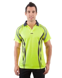 Charger Airwear Polo Shirt SS - Yellow/Navy