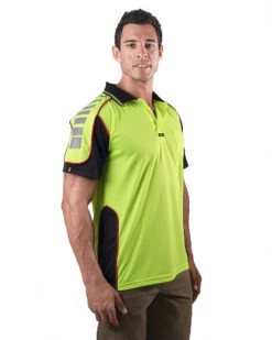 Chief Microfibre Polo Shirt SS - Yellow/Navy -Cheap Bisley || CATerpillar || UNIT Store visitec v1000 yn m 4 2 1 1 cb4fc343 330e 43fc a895 5afe90b3bb7b