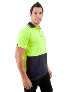 Original Microfibre Polo Shirt SS - Yellow/Navy -Cheap Bisley || CATerpillar || UNIT Store visitec vpms yn m 4 3 1 1