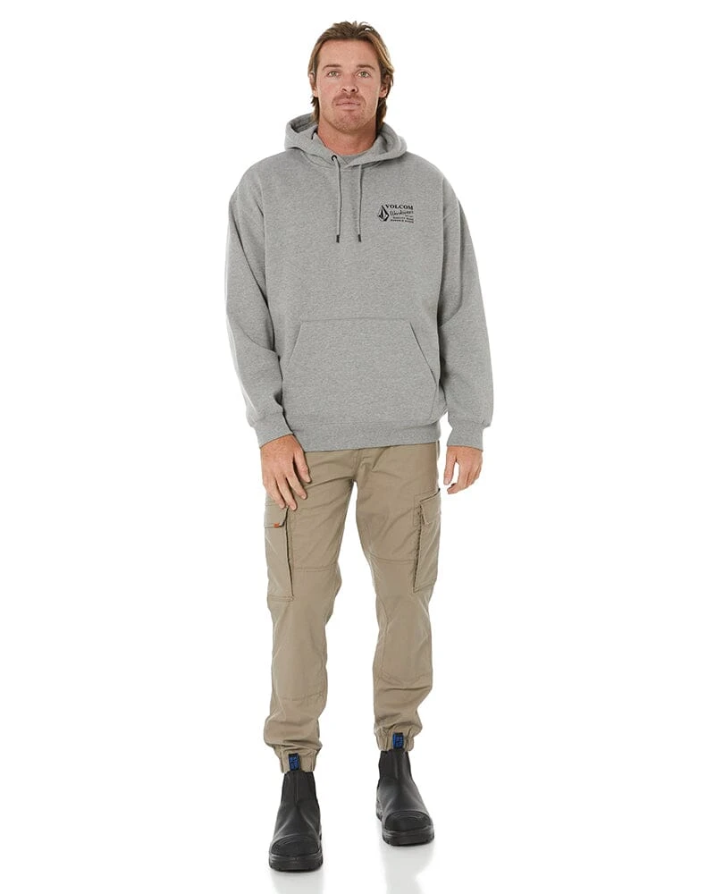Volcom VWW Pullover Fleece Hoodie - Heather Grey 4 Volcom VWW Pullover Fleece Hoodie - Heather Grey - Image 2