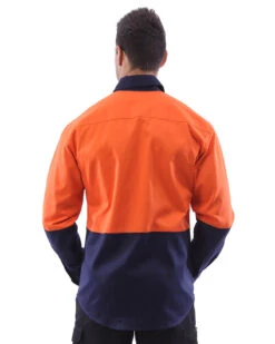 Hi Vis Cotton Drill Shirt LS (3 Pack) - Orange/Navy -Cheap Bisley || CATerpillar || UNIT Store workit 2003 on m 3 1 1 487f8398 dea9 49da b4df be66f1dc1630