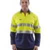 Hi Vis Taped Lightweight Closed Front Shirt LS (3 Pack) - Yellow/Navy -Cheap Bisley || CATerpillar || UNIT Store workit 2004 yn m 1 2 1 5b5d8ee5 db48 49cc ac3f 487c876b706e