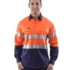 Hi Vis Taped Closed Front Cotton Drill Shirt LS (3 Pack) - Orange/Navy -Cheap Bisley || CATerpillar || UNIT Store workit 2005 on m 1 1 1 ef6d9a19 ede9 4a4a bdf0 a87b63339b2d