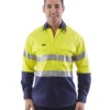 Hi Vis Taped Closed Front Cotton Drill Shirt LS (3 Pack) - Yellow/Navy -Cheap Bisley || CATerpillar || UNIT Store workit 2005 yn m 1 1 1 12742bea 4ea2 4d56 875a a6c0545a3f76