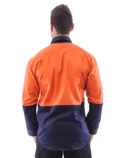 Hi Vis Lightweight Cotton Shirt LS (3 Pack) - Orange/Navy -Cheap Bisley || CATerpillar || UNIT Store workit 2007 on m 3 1 1 9415d53e 06b3 4b7c 927e 9ab1177c2b87